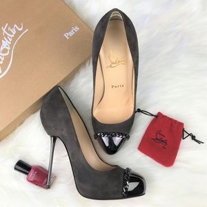 Authentic CL Metalipp 120 Suede Pumps